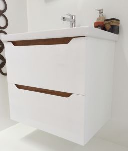 AB GROUP VERSA модерен водоустойчив pvc шкаф за баня с чекмеджета 