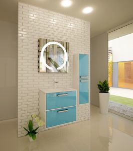AB GROUP STELO модерен водоустойчив pvc шкаф за баня с чекмеджета 
