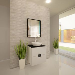 AB GROUP COMO модерен водоустойчив pvc шкаф за баня с чекмеджета 