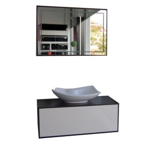 AB GROUP MODENA 80 дизайнерски водоустойчив шкаф за баня с мивка 