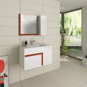 FLEXMEBEL KARA 80 PVC шкаф за баня с чекмедже и врата 